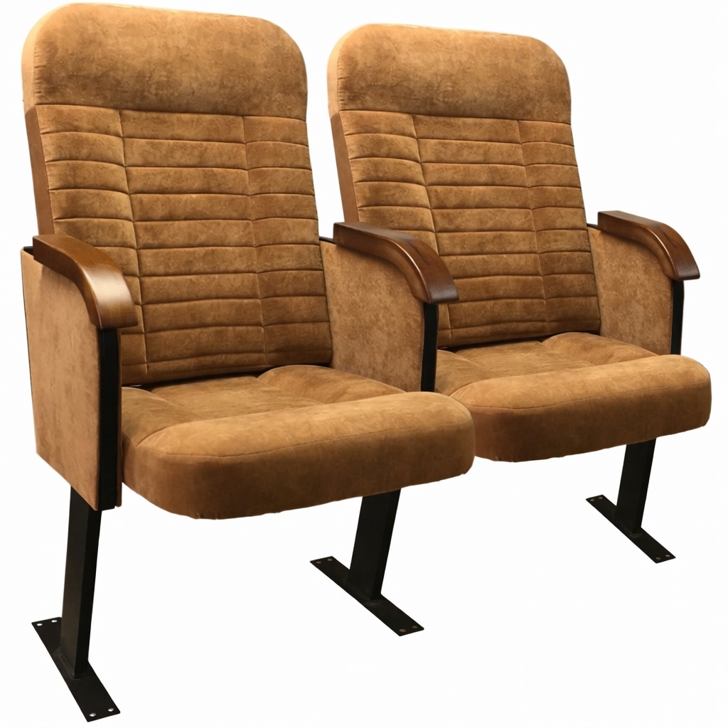 Крісло секційне MEBLIX "Бостон" з дерев'яними підлокітниками 2 секції